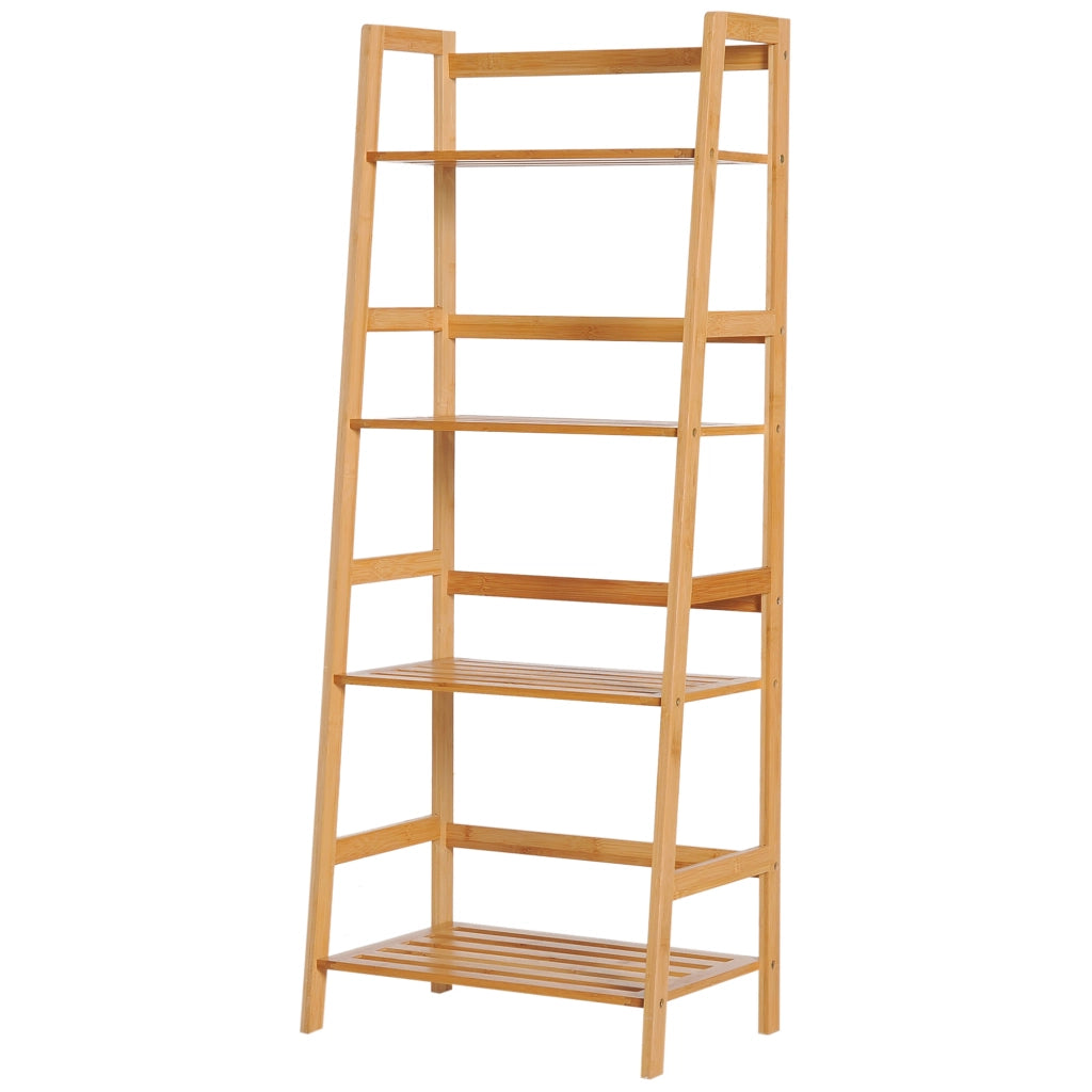 Libreria a scala 4 livelli in bambu' ¨C Zephmum ¨C 48x31,5x120 cm