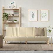 Divano Letto Crema in Tessuto 351884