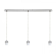 Lampadario MORE 80 base a sospensione da soffitto  cromo 230V E27 3x42W