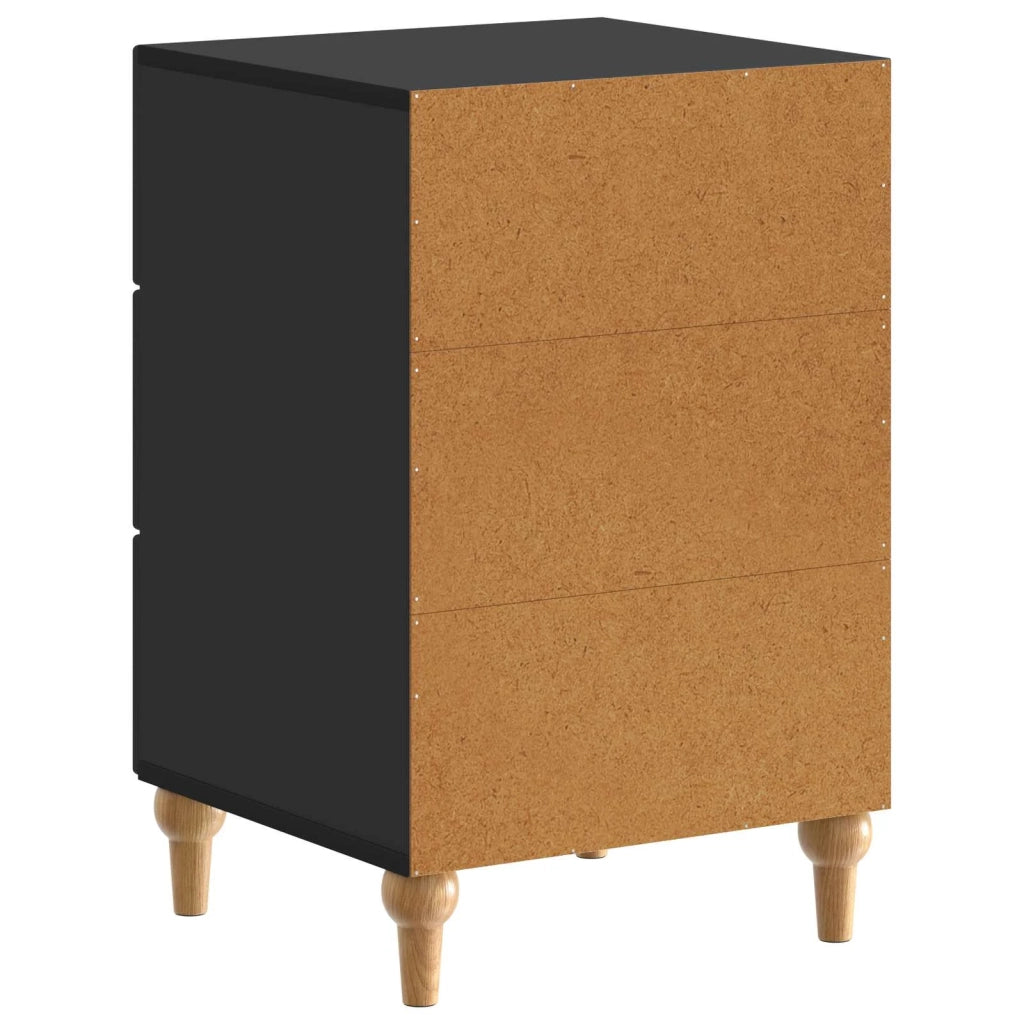 Comodino | Armadio da Notte | Mobiletto da notte Nero 43x 41 x 66,5 cm Legno ingegnerizzato