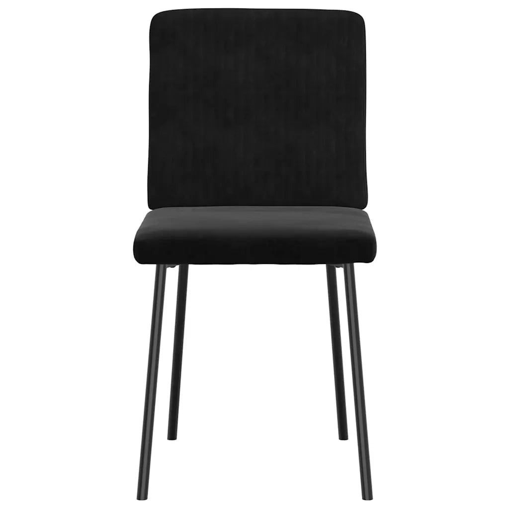 Sedie da Pranzo 6 pz Nere in Velluto 3315562