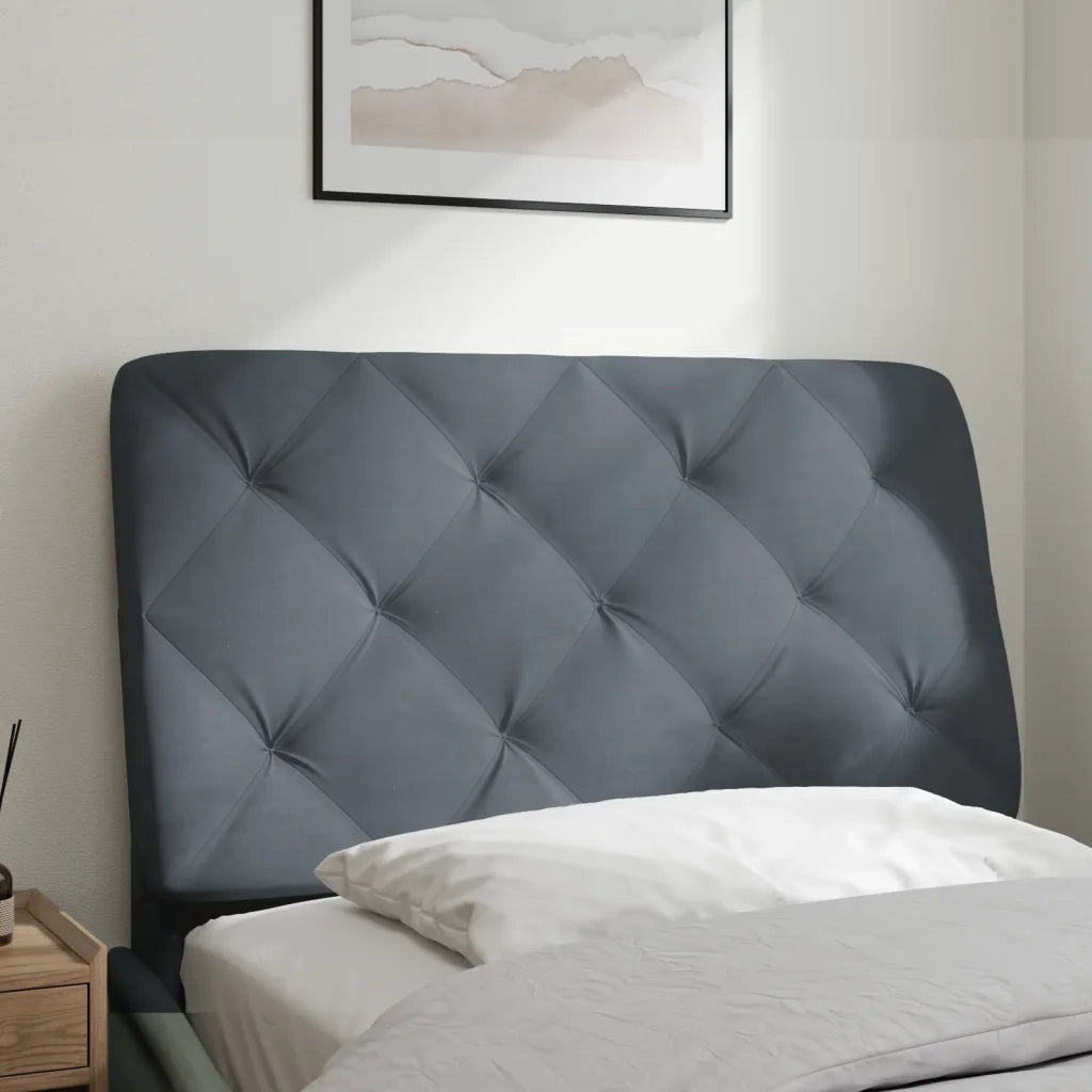 Cuscino Testiera Grigio Scuro 80 cm in Velluto 374703