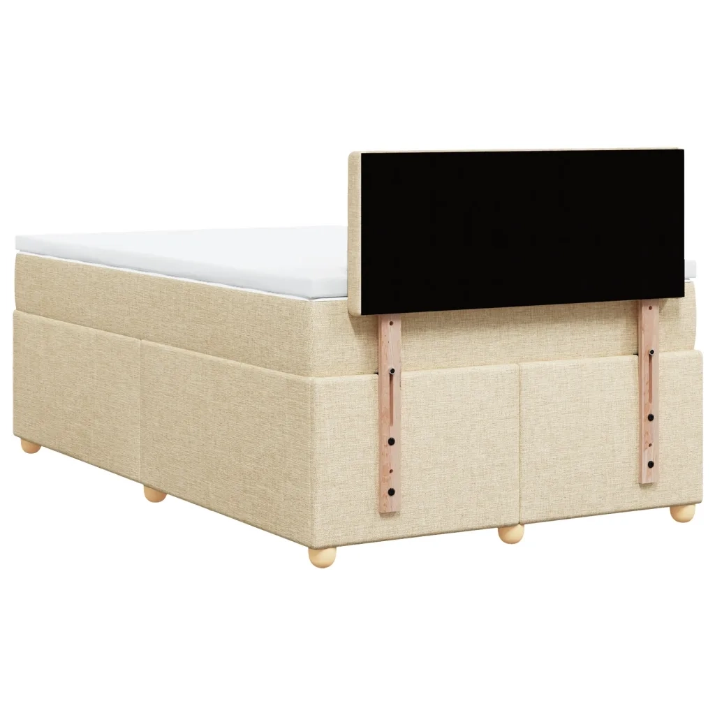 Giroletto a Molle con Materasso Crema 120x200 cm in Tessuto 3288966