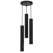 Lampada a sospensione nera 3xGU10 Milagro Hudson Ø30cm