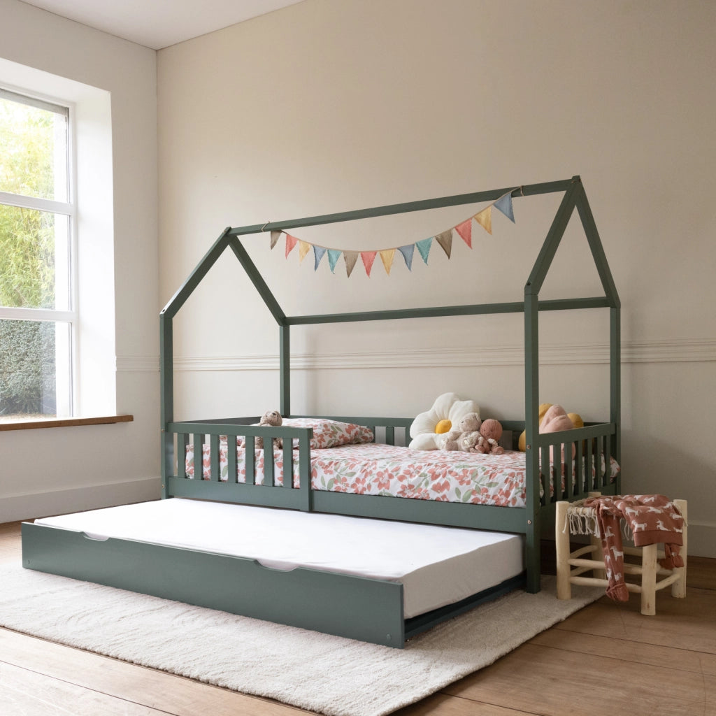 Letto a scomparsa per bambini 190x90cm verde MARCEAU