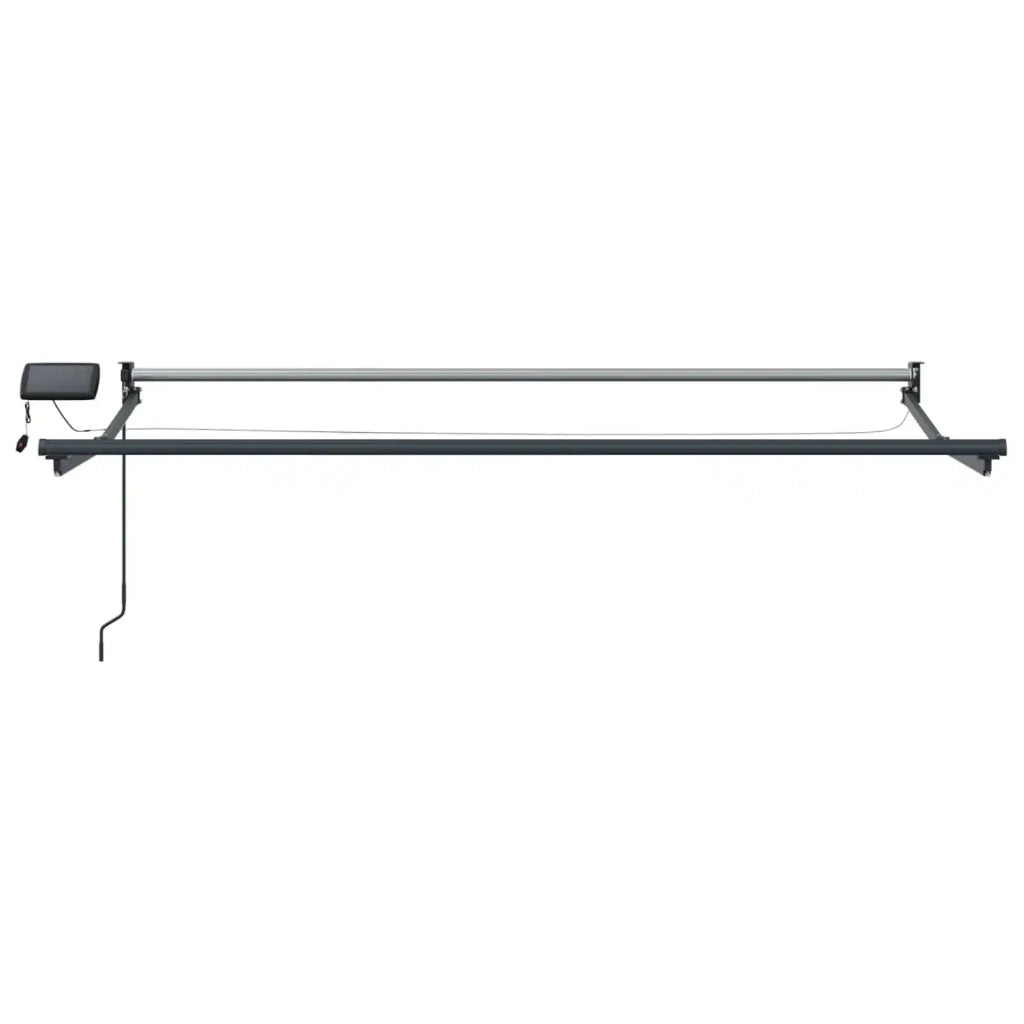 Tenda retrattile manuale con LED Marrone e Antracite 3,5 x 2 m 3419385