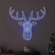 Testa di Renna con 140 LED Blu 68 x 36,5 x 62,5 cm Acrilico 42019063