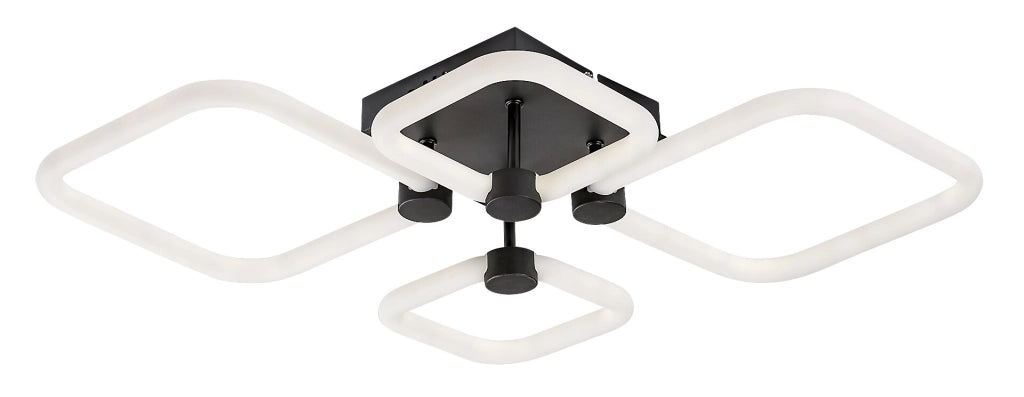 Plafoniera LED Rabalux Sotiris 47W nera dimmerabile telecomando