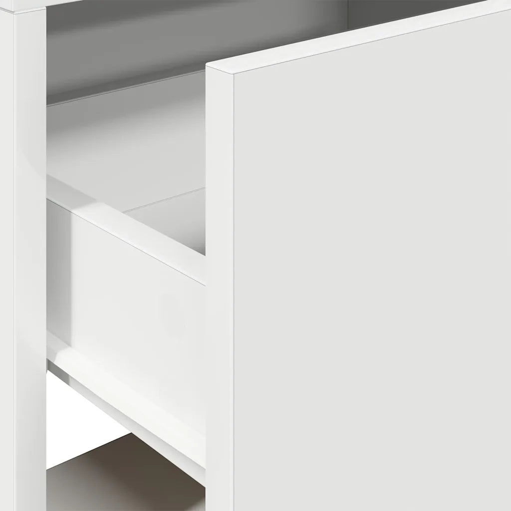Comodino | Armadio da Notte | Mobiletto da notte con Cassetto Bianco 51x31x47 cm