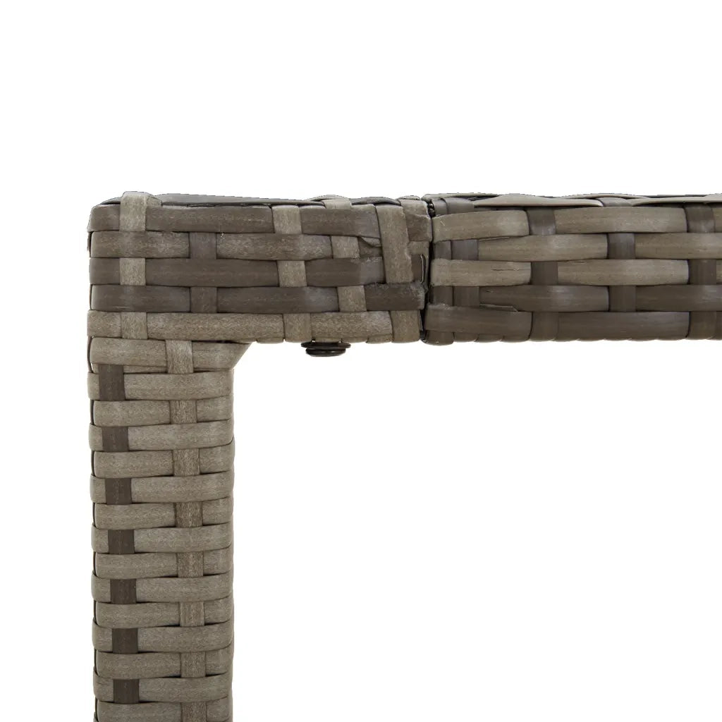 Set da Pranzo da Giardino 5 pz con Cuscini in Polyrattan Grigio 3212240