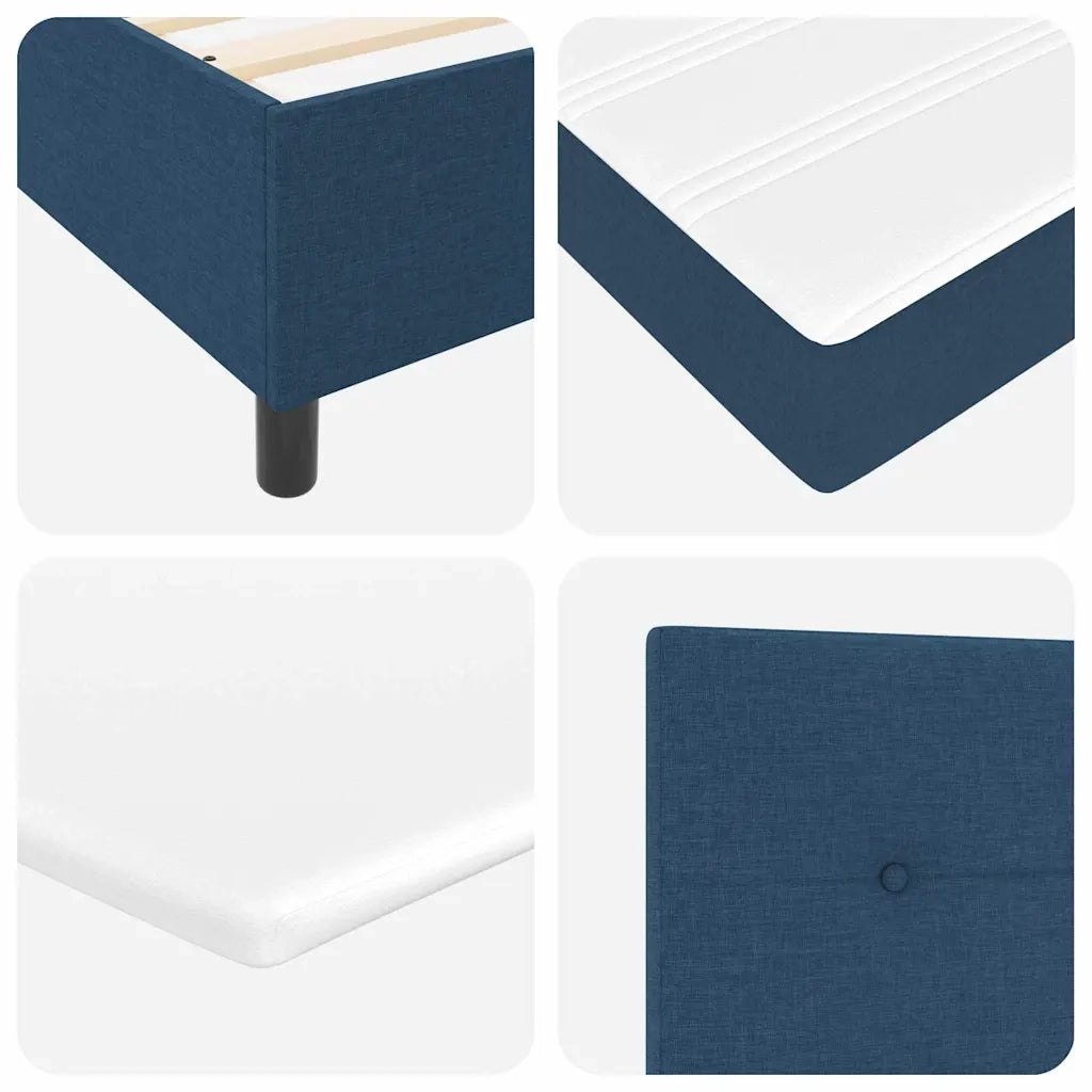 Letto a molle con materasso Blu 100 x 200 cm Tessuto 3340556