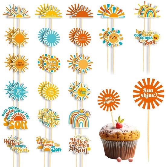 46 pezzi di Cupcake Toppers per decorazione di festa