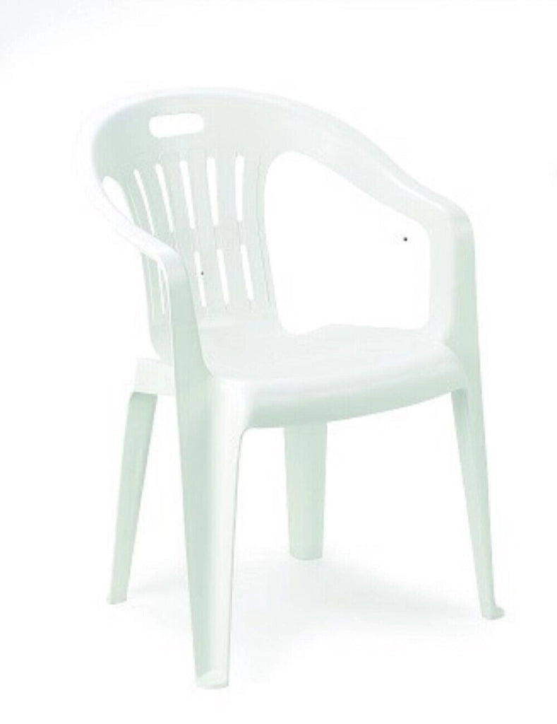 Sedia Piona Plastica Bianca 56X55X78 Cm - Ipae-Progarden
