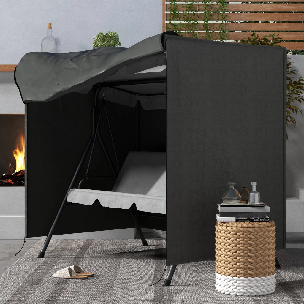 Cuscino per Dondolo da Giardino ¨C zephmum ¨C Grigio 177x114x152 cm