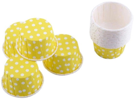 Forme per cupcake in carta vetrificata - 100 pezzi - Decorative cups multifunzionali - Forme per muffin - Cupcake liner - Pieno di carta vetrificata - Disegno multifunzionale