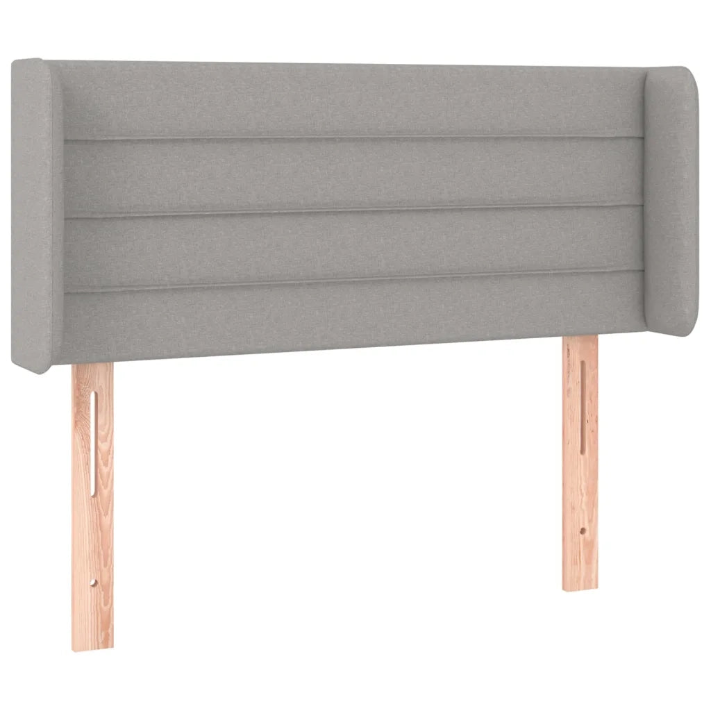 Testiera | Testata Grigio Chiaro a LED 83x16x78/88 cm in Tessuto