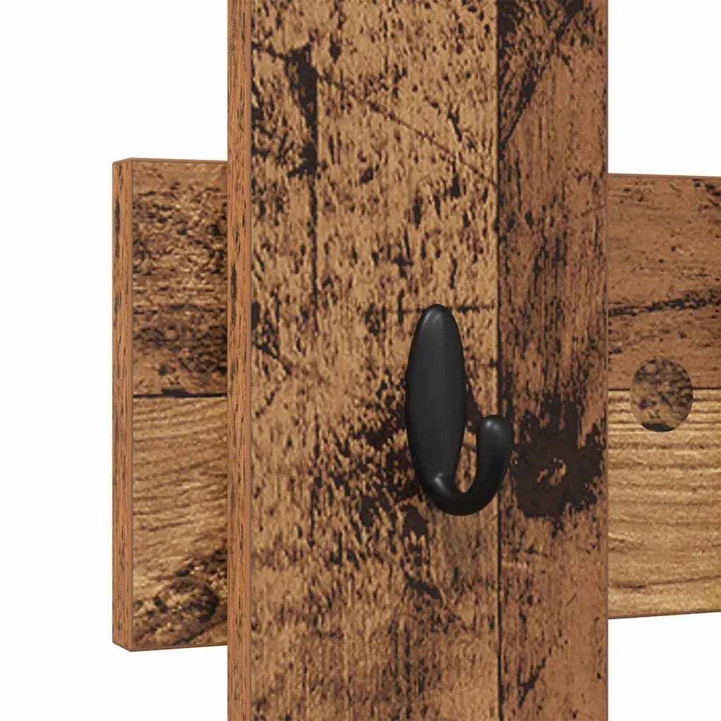 Appendiabiti a muro Legno vecchio 60 x 3 x 82 cm 874481