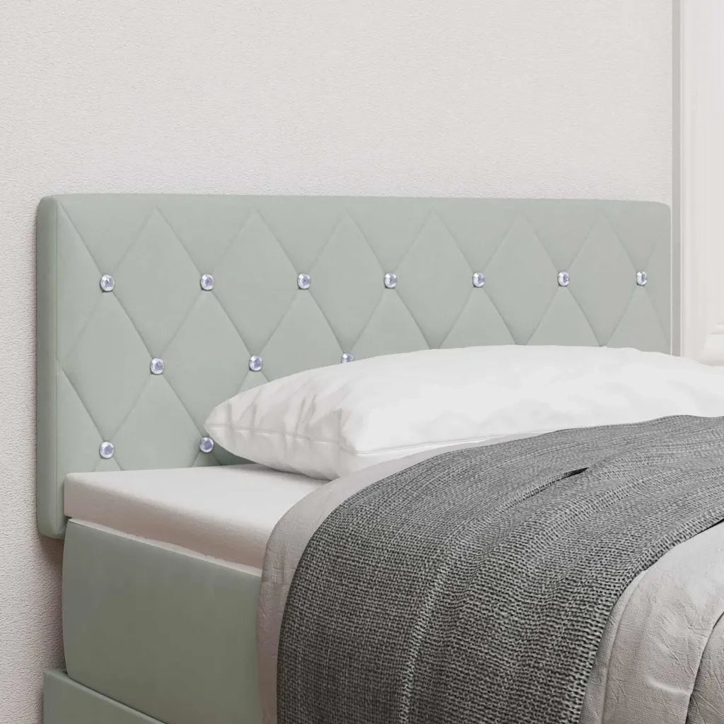 Testiera | Testata LED con strisce LED Grigio chiaro 100 cm Velluto