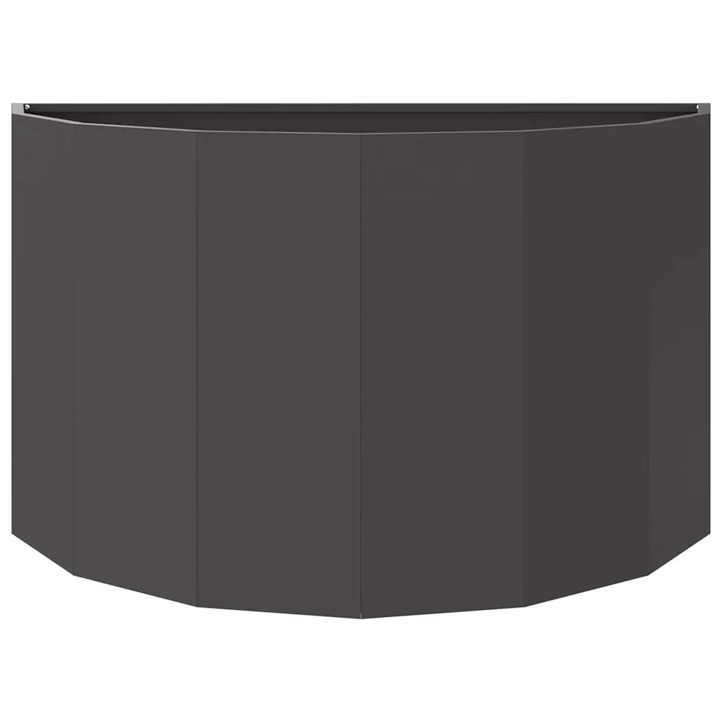 Fioriera | Cassetta per fiori | Vaso Nero 90 x 45 x 50 cm Acciaio