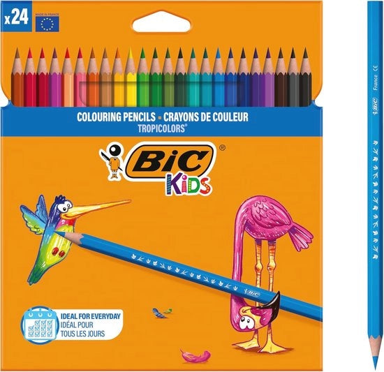 Pastelli per Bambini - 24 Pezzi in Colori Vivaci, Ideali per Attività Creative