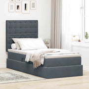 Letto con contenitore e materasso Grigio scuro 90 x 200 cm 3372124