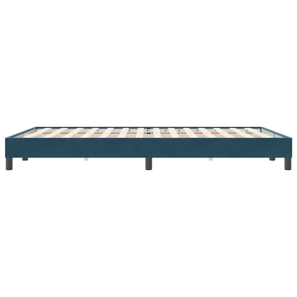 Letto a Molle senza Materasso Blu Scuro 140x220 cm Velluto 3315877