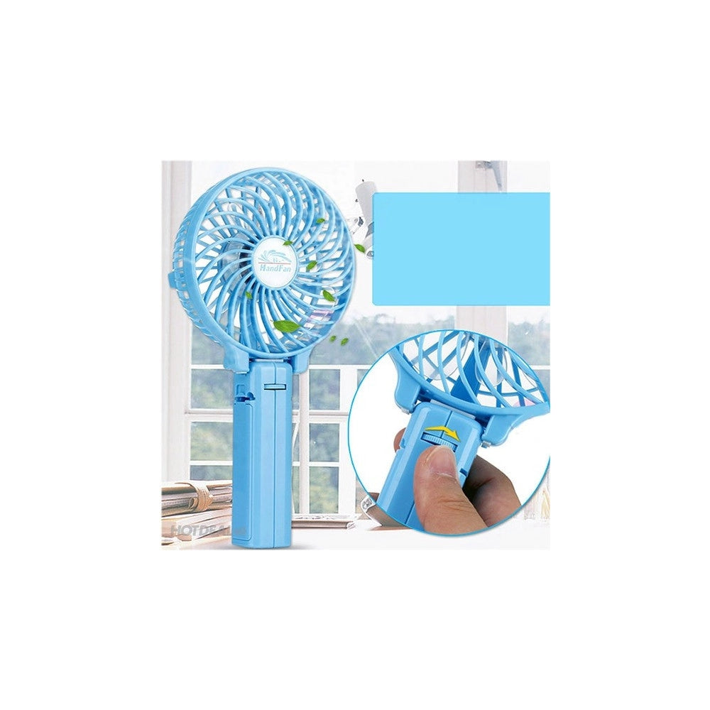 Trade Shop - Mini Ventilatore Elettrico Ricaricabile Con Micro Usb Reclinabile 180° Gradi -