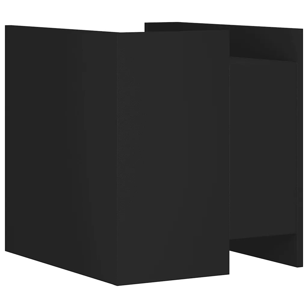 Comodino Nero 45x50x50 cm in Legno Multistrato 848284