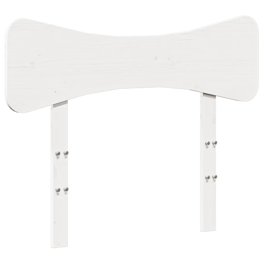 Letto singolo | Letto per adulti | Giroletto senza Materasso Bianco 100x200 cm Legno Massello Pino