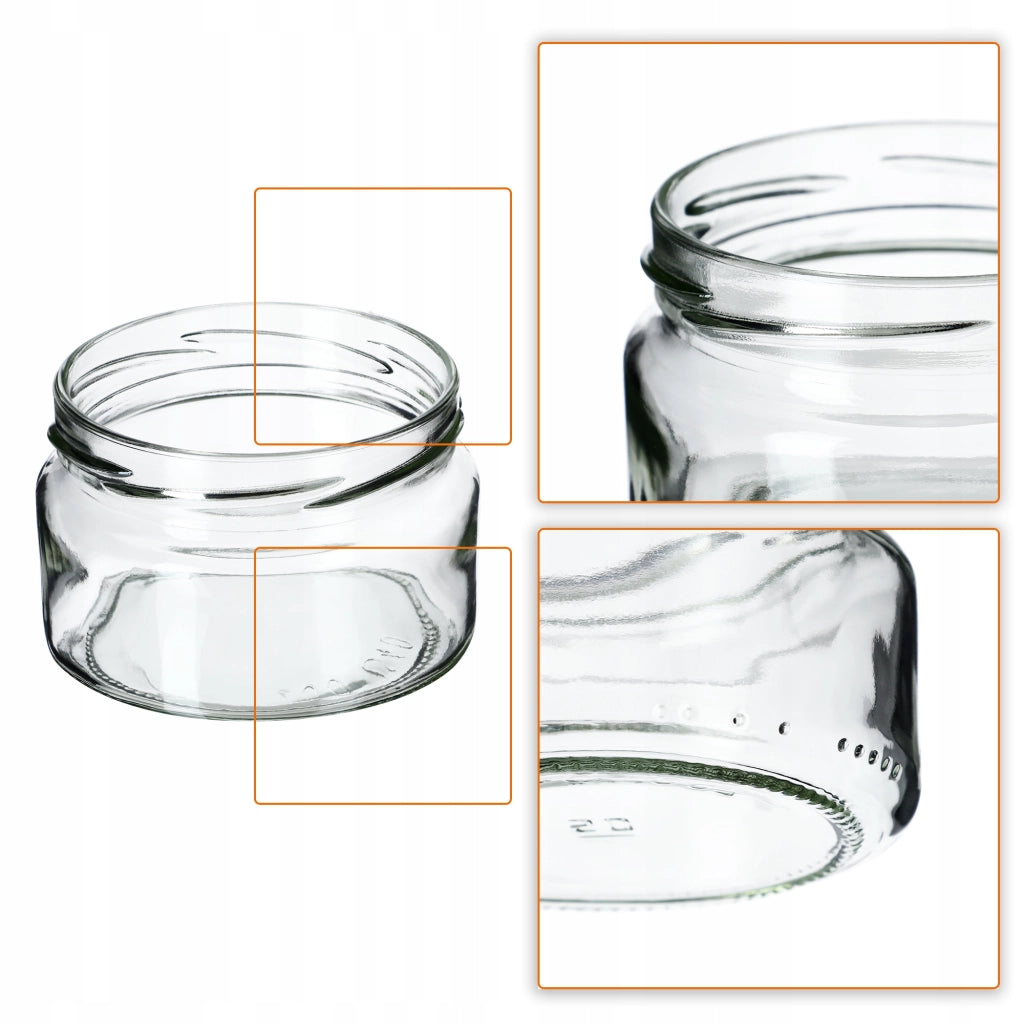 Barattoli per conserve KADAX Denia 250 ml 10 pezzi 82 mm + coperchio verde