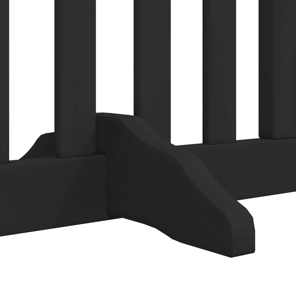 Cancelletto di sicurezza per animali domestici porta pieghevole 12 pannelli legno di pioppo nero 02_0023185