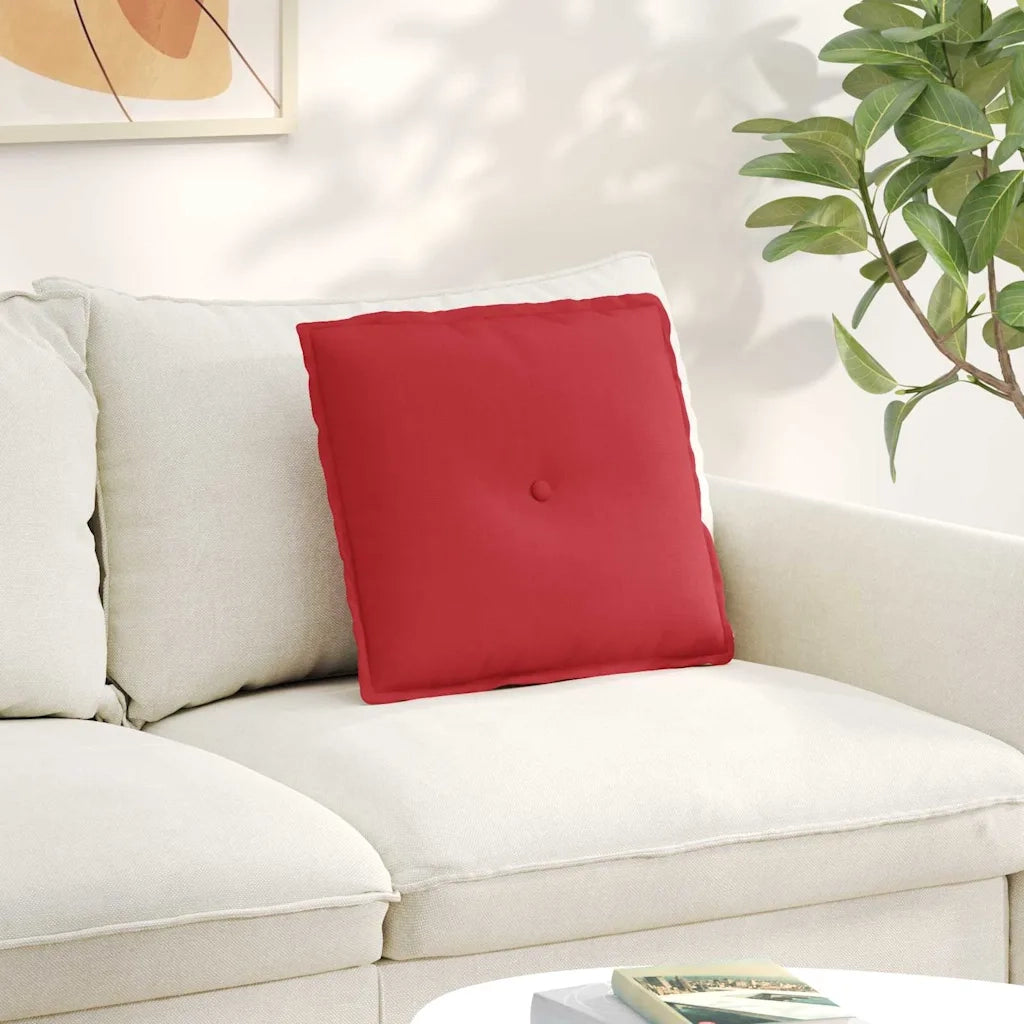 Cuscino per Schiena Rosso 50 x 19 x 45 cm Tessuto 42014627