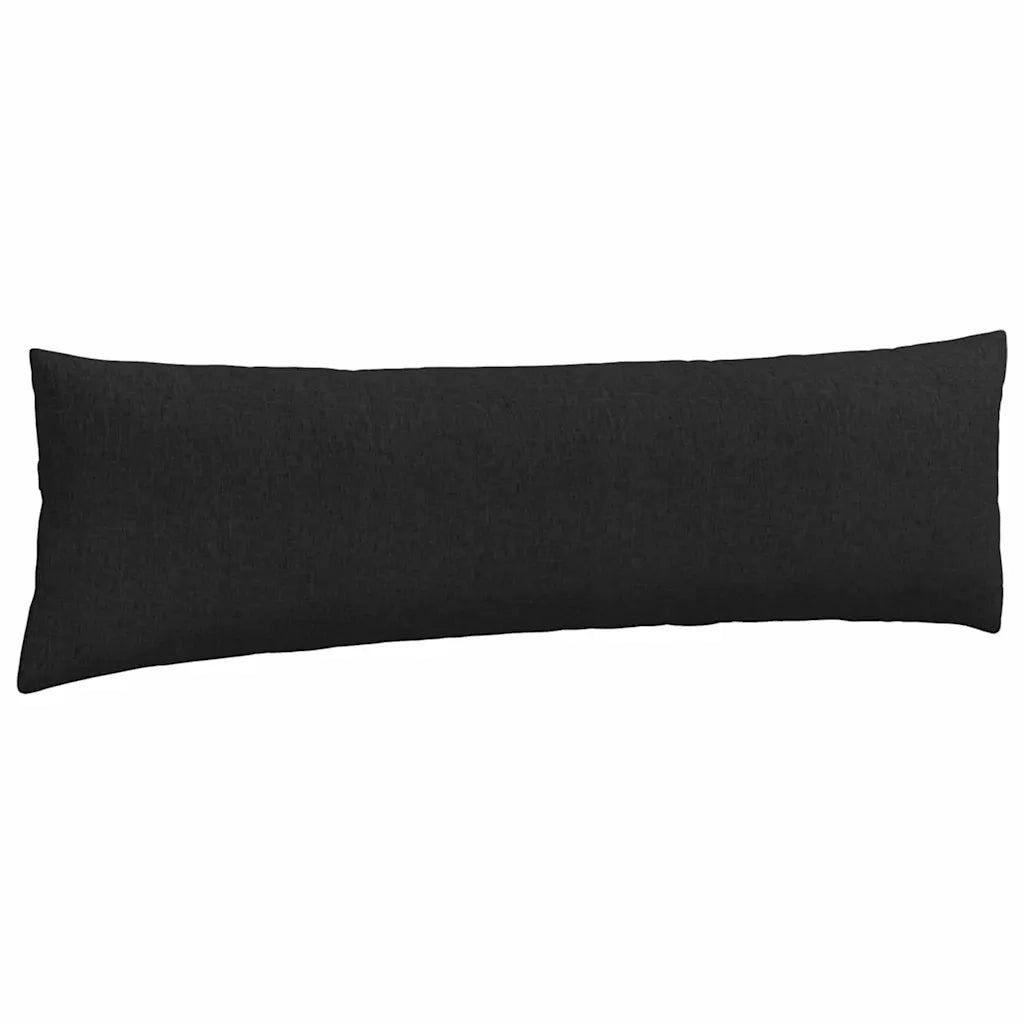 Cuscini da Divano 2 pz-Set di 2 Cuscini per Sofa Nero 145 x 40 cm Tessuto 561283