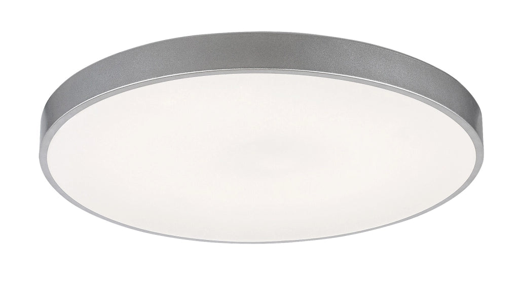Plafoniera LED Tesia 60cm 60W con telecomando argento