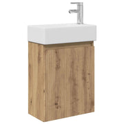 Mobile Bagno | Armadio da bagno con rubinetto Rovere Artigianale