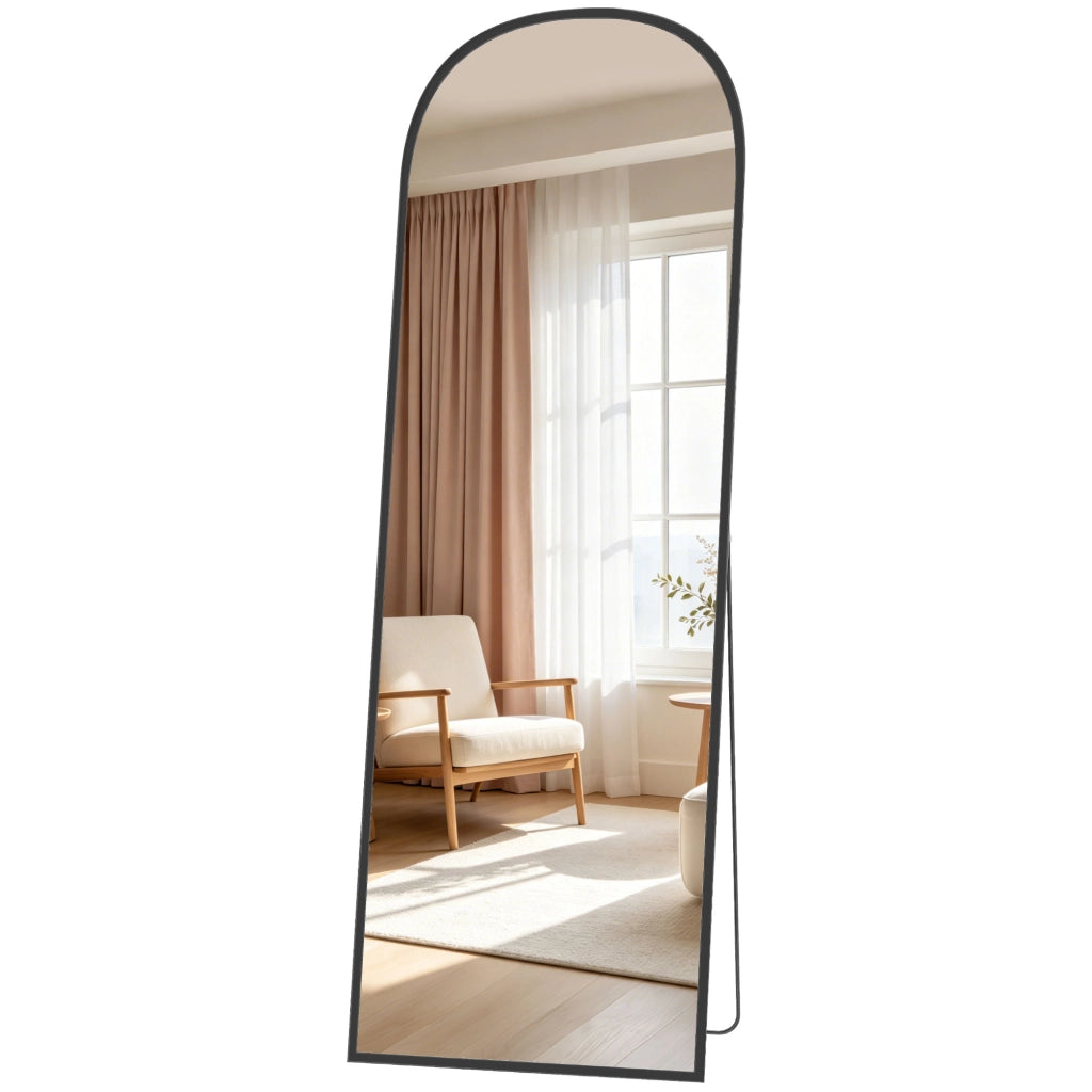 Specchio da Terra e Parete ¨C Xylo ¨C Alluminio Nero 50x170 cm