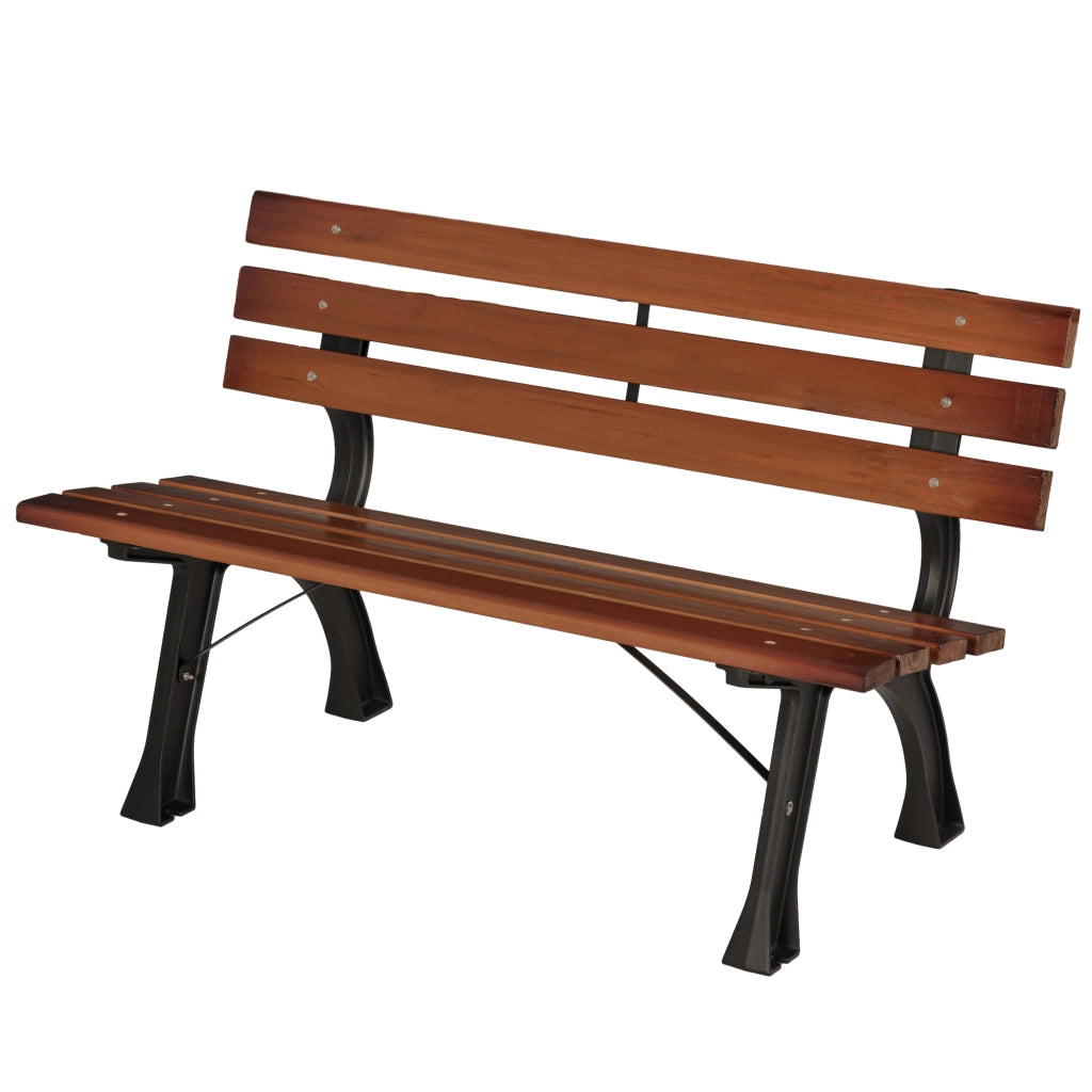 Panchina da giardino 2 posti ¨C zephmum ¨C alluminio e legno, 120x57x70 cm