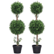 Set 2 Piante Artificiali Bosso UV ¨C Xylo ¨C Verde con Vaso