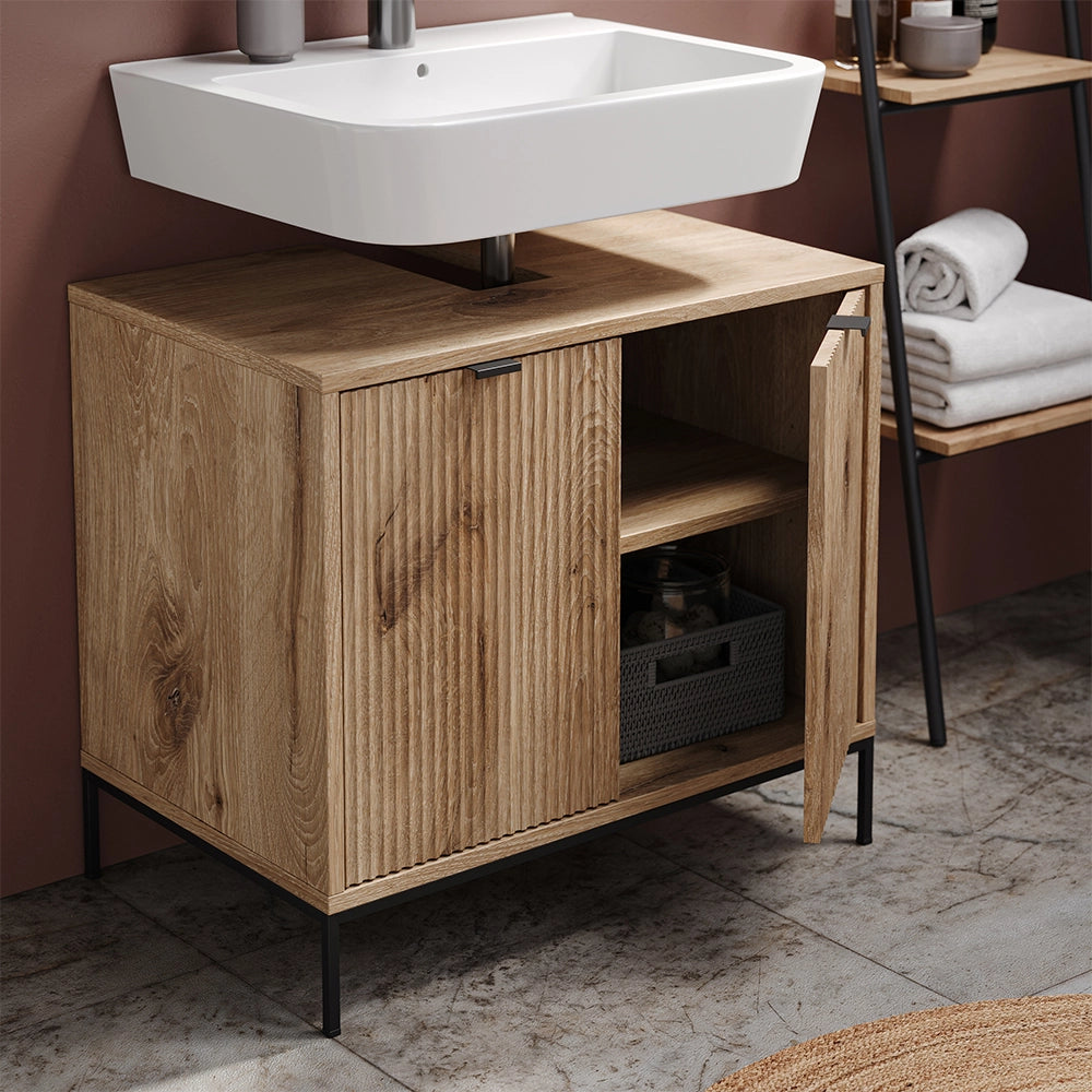 Vicco Set di mobili da bagno Quercia vichinga 2 parti