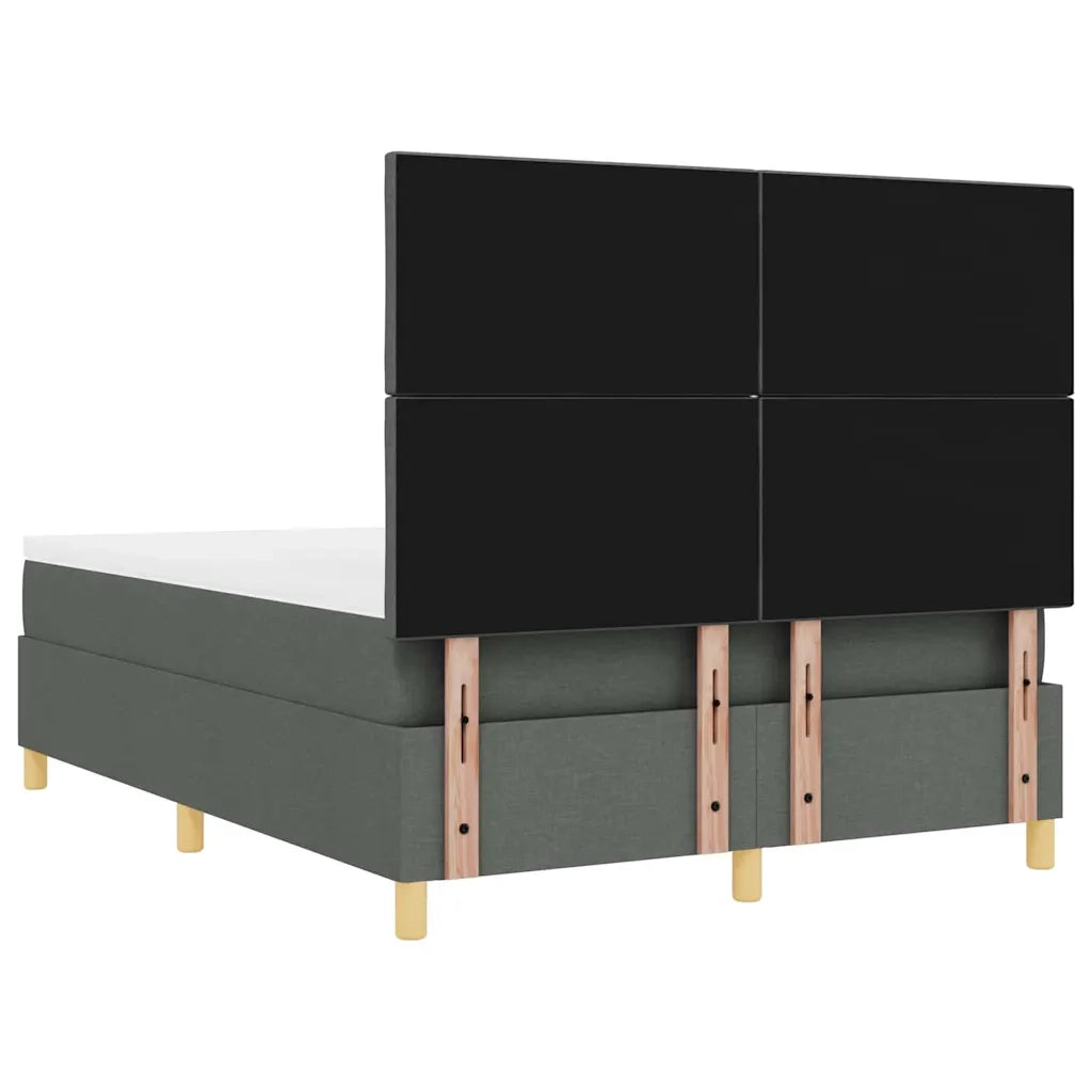Letto a molle con materasso Grigio scuro 140 x 200 cm Tessuto 3339701