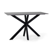 Consolle Metallo Top Pietra Sinterizzata Grigio Cm 120x45x76