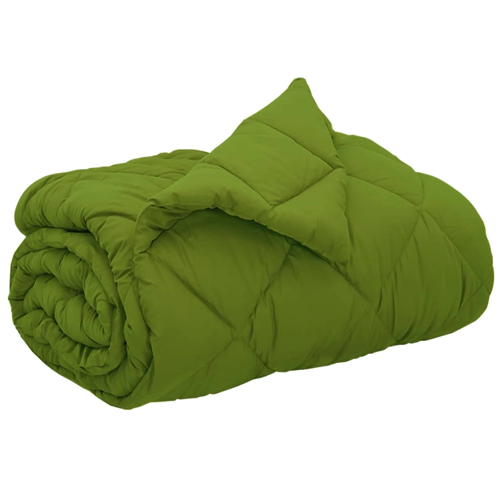 Piumone | Duvet Completo Annuale Verde 200 x 200 cm Microfibra