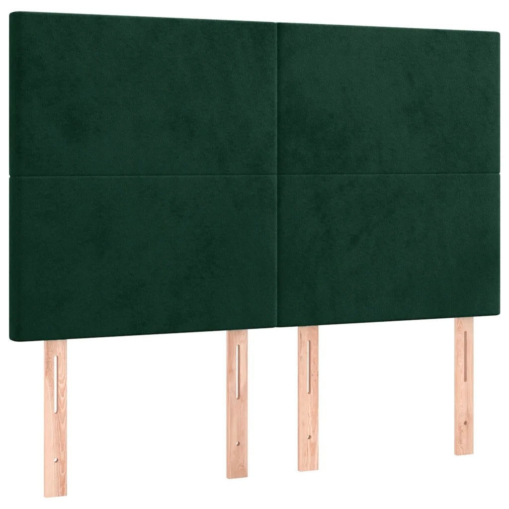 Giroletto senza Materasso-Struttura Letto Verde Scuro 140x200 cm in Velluto 558265