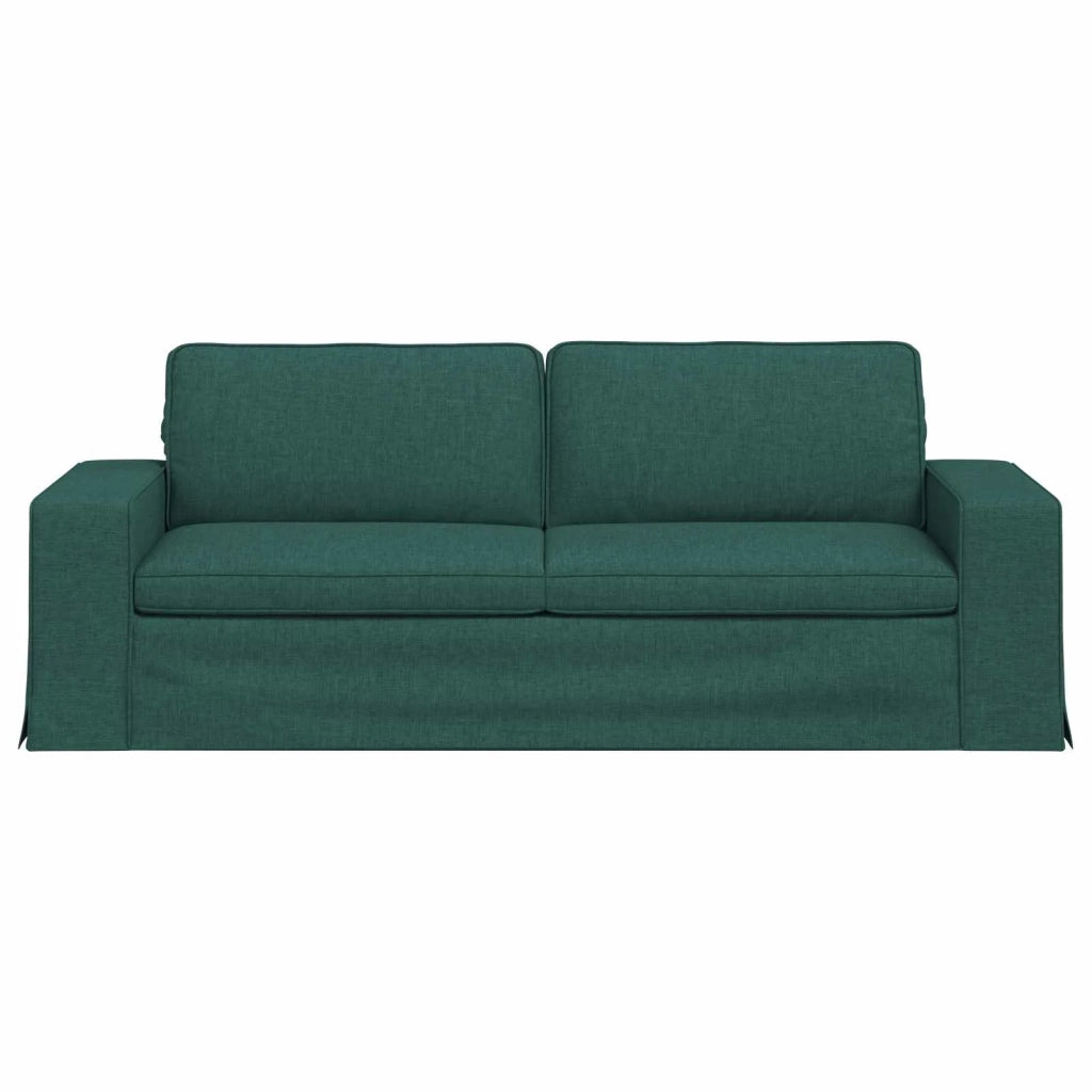 Divano Verde Scuro 222 x 80 x 82 cm Tessuto