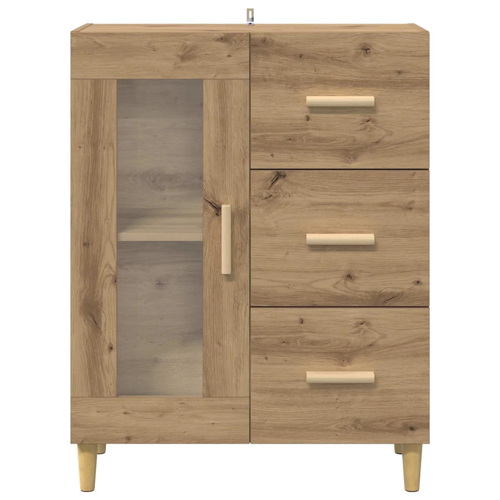Credenza-Buffet-Armadio da cucina Rovere artigianale 69,5 x 34 x 90 cm Legno multistrato 708437