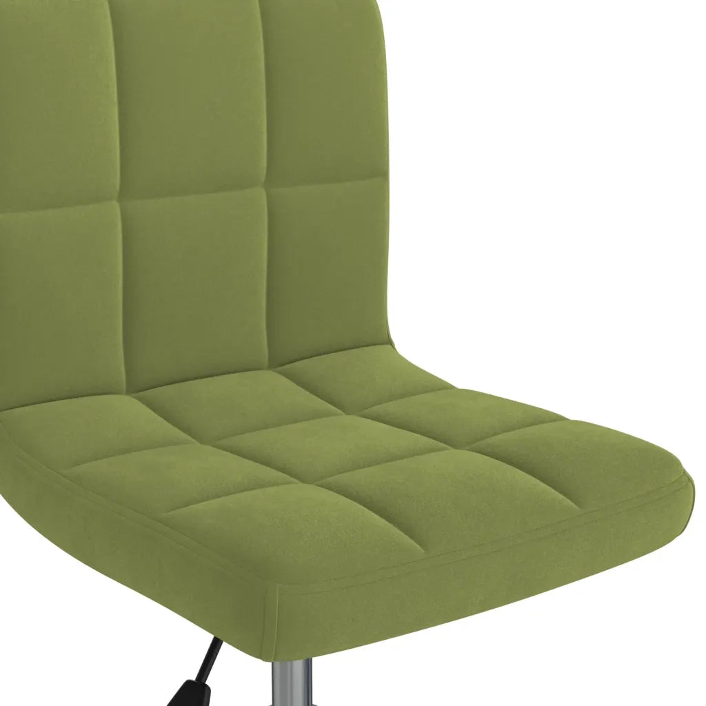 Sedia da Pranzo Girevole Verde Chiaro in Velluto 3087598