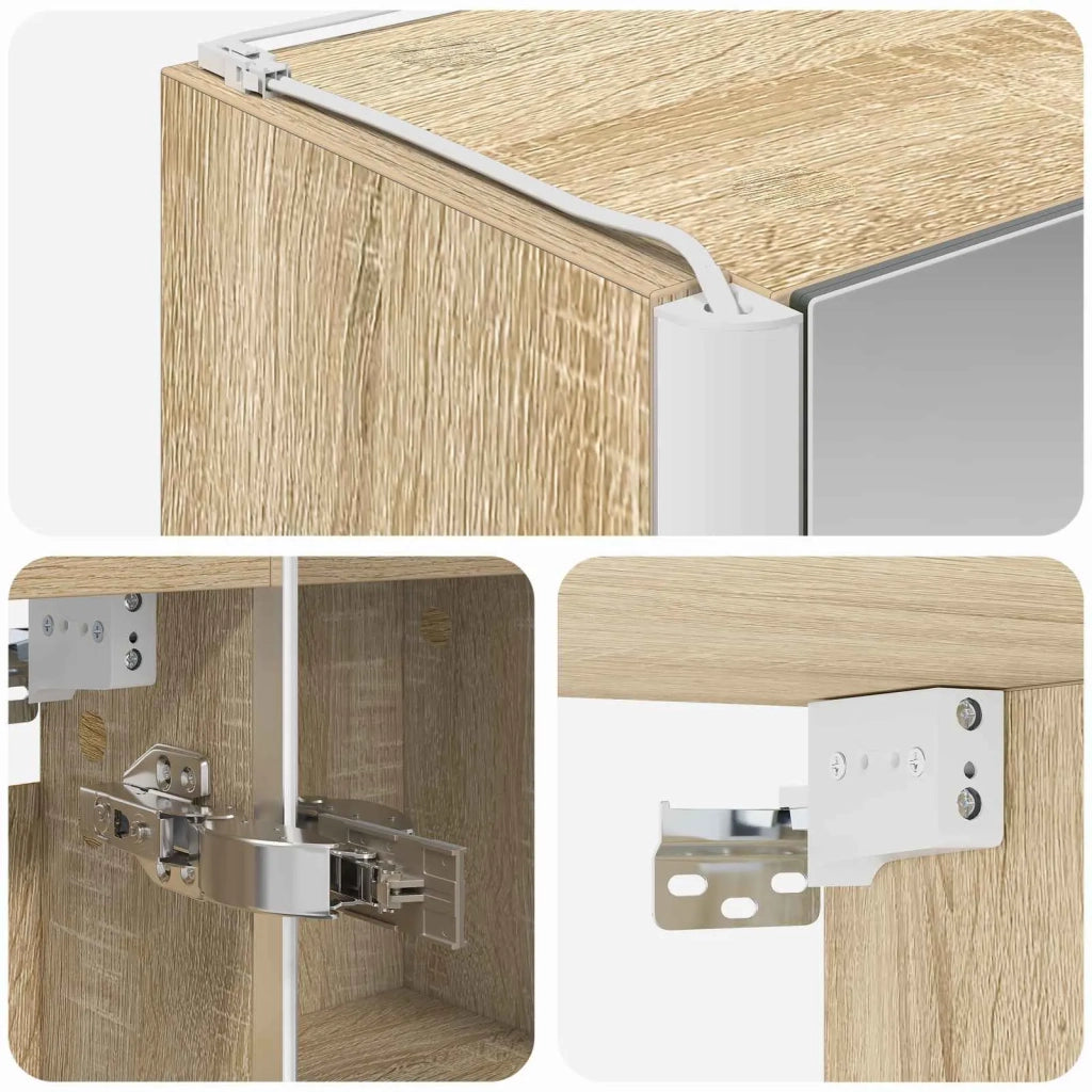 Mobiletto per specchio da Bagno | Armadio da bagno Rovere Sonoma