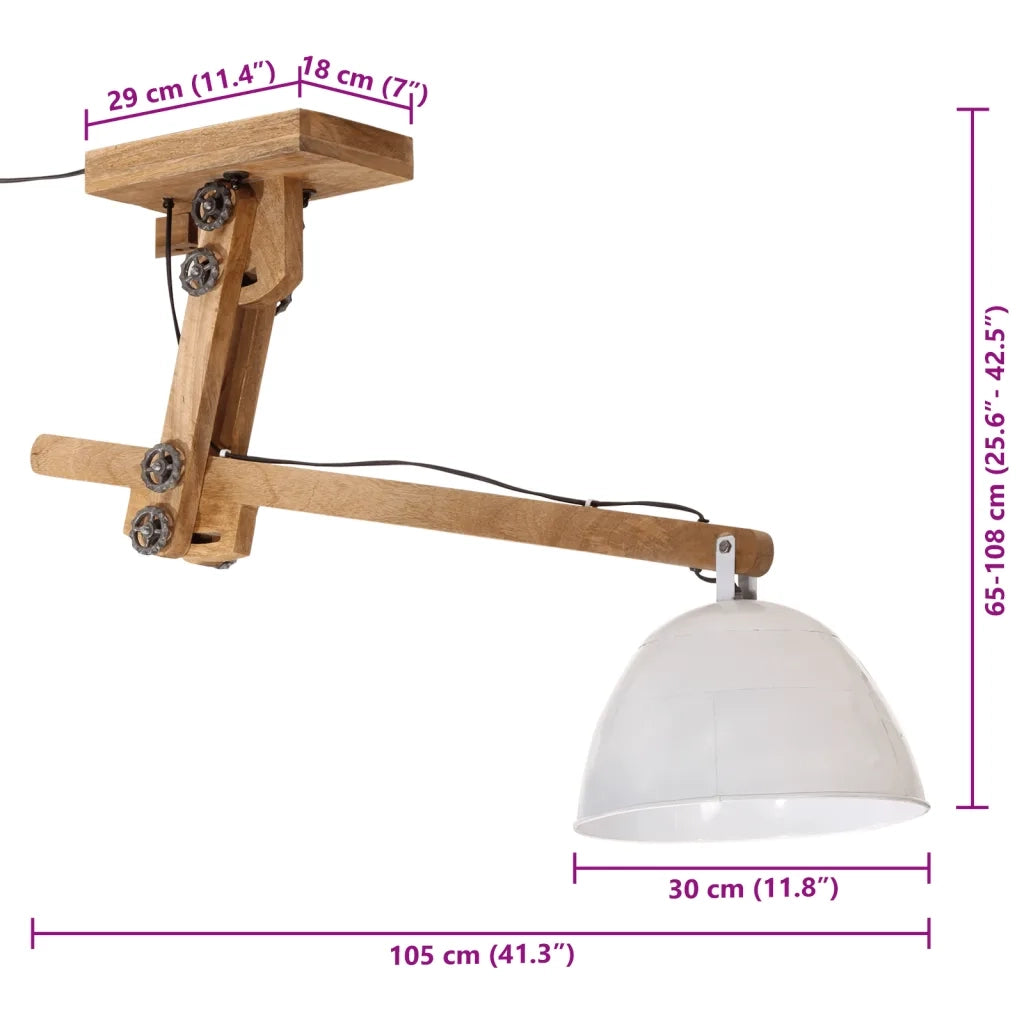 Lampada da Soffitto 25 W Bianca 105x30x65-108cm E27 371924