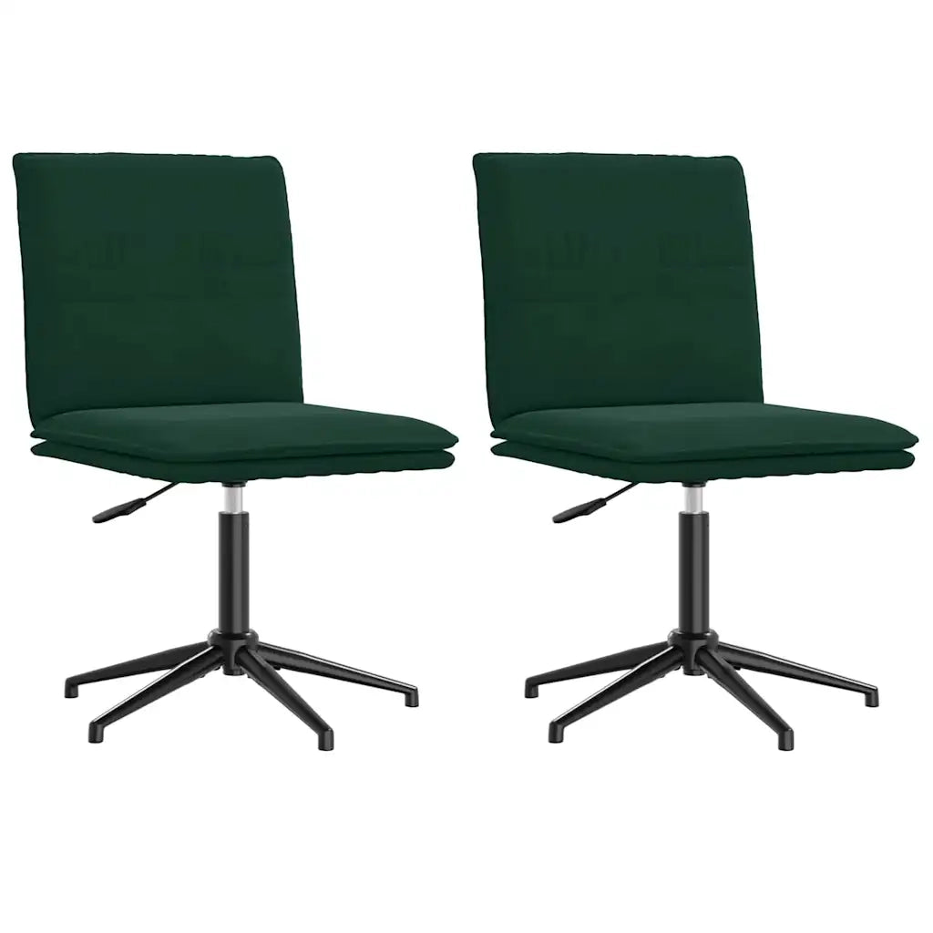 Sedie da Pranzo 2 pz Verde Scuro in Velluto 3315369