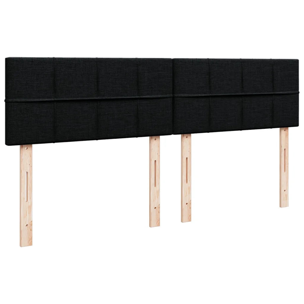 Giroletto a Molle con Materasso Nero 180x200 cm in Tessuto 3287149